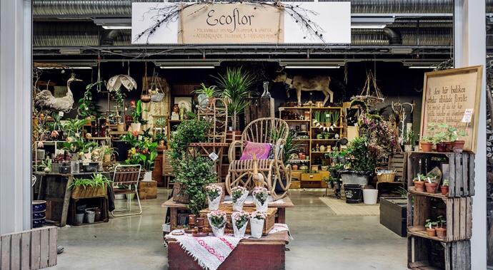 Loja de flores e plantas “Ecoflor” localizada no shopping ReTuna